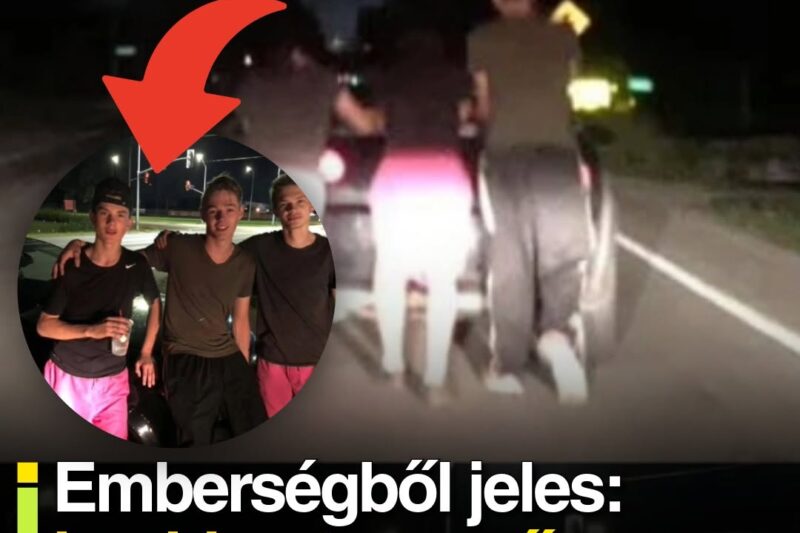 Emberségből jeles: lerobbant egy nő autója, három srác 8 kilométeren át hazatolta