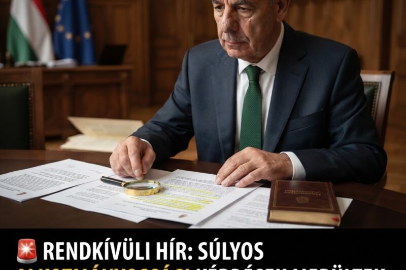🚨 Rendkívüli hír: Sulyok Tamás alkotmánysértésének gyanúja merült fel – komoly lépés körvonalazódik