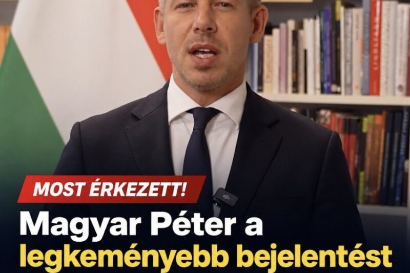 Magyar Péter a legkeményebb bejelentés tette meg.súlyos szavakkal állt a nyilvánosság elé! – MindenegybenBlog – Magyarország Kincsei